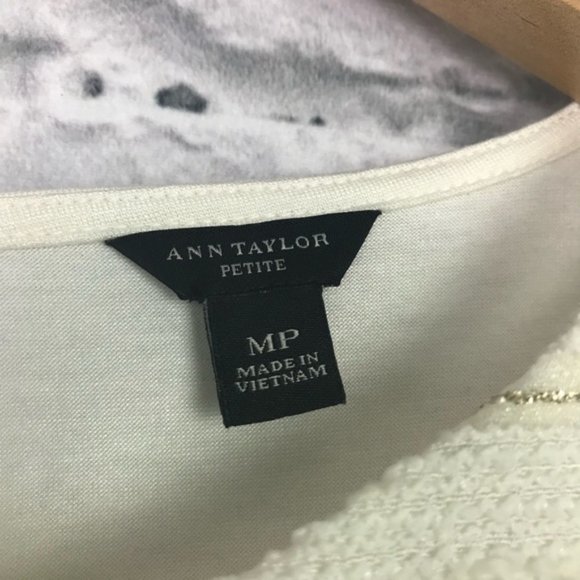 Ann Taylor Metallic Stripe Sleeveless Top Medium - Picture 3 of 7